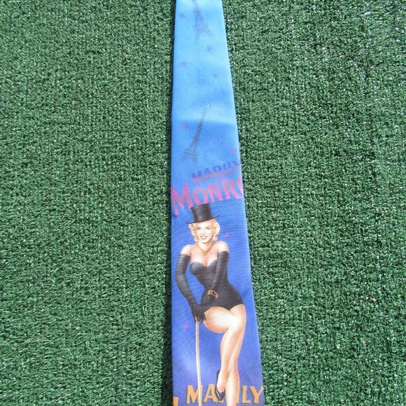 Vintage Ralph Marlin Marilyn Monroe Technicolor Pin-Up Men's Neck Tie - Picture 3 of 6